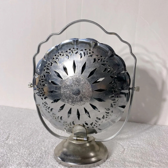 Vintage Silver Tone Three Tier Folding Dessert Sandwich  Serving Tray - Picture 11 of 16